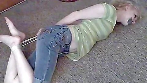 Kitty Hogtied And Tapegagged