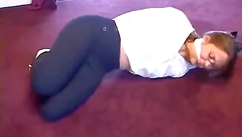 Captured, Hogtied And Cleave-gagged On The Floor Captured, Hogtied And Cleave-gagged On The Floor