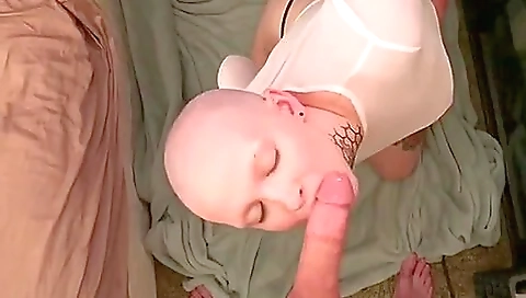 Bald Slave Sucks Dick