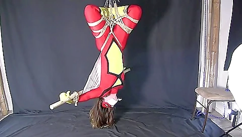Spiderwoman Captured And Bound