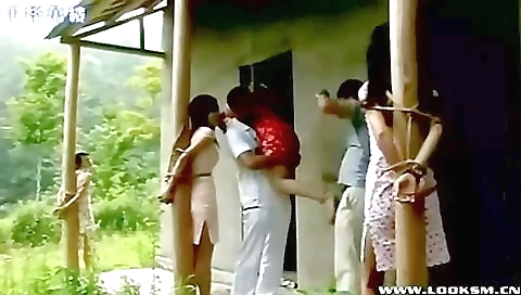 Outdoor Bondage Photoshoot Of Chinese Girls