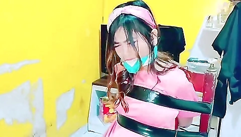 Indonesia Bound And Gagged