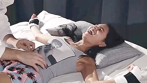 Brunette Model Bound And Tickled Brunette Model Bound And Tickled