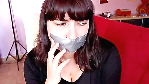 Tape Gag Herself